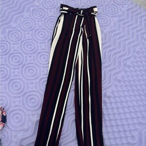 NWT Striped High-Waist Pants